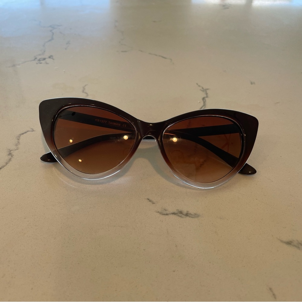 Chic Brown Cat Eye Sunglasses